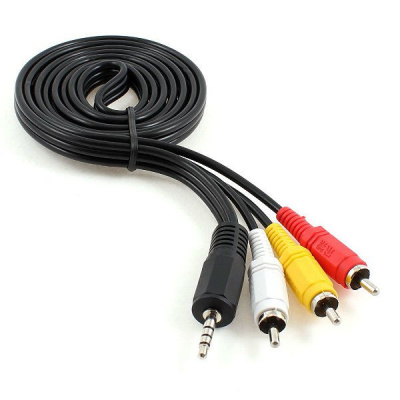 Шнур Jack 3.5 (удл.) - 3 RCA  1.5 м