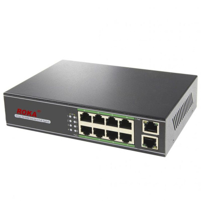 PoE коммутатор 10-портовый ROKA R-KM-POE0801/250
