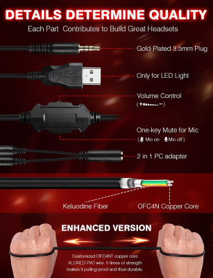 Игровая гарнитура T8 Red ( EKSA)